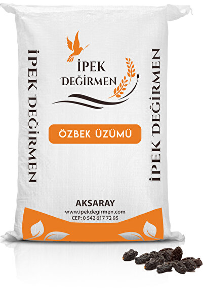 İpek Değirmen Lüks Kuruyemiş 1 Kg Özbek Üzümü Çekirdeksiz Kara Üzüm
