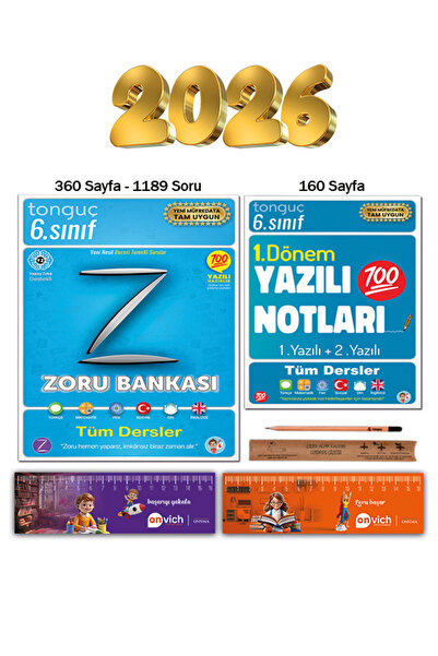Tonguç Yayınları 6. Sınıf Zoru Bankası Tüm Dersler - 1. Dönem Yazılı Notları ...