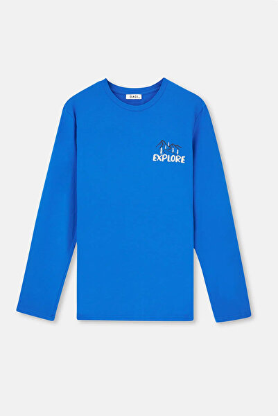 Eros Mavi Erkek Uzun Kollu Pijama Takımı