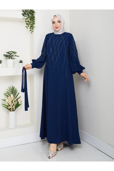 SERRA MODA rochie hijab cu model de piatră de baklava