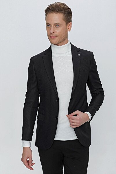 Efor C 629 Slim Fit Siyah Spor Ceket