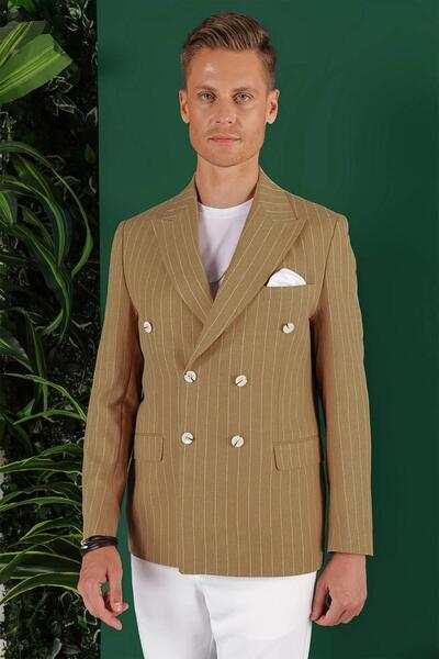 Efor C 644 Slim Fit Camel Spor Ceket