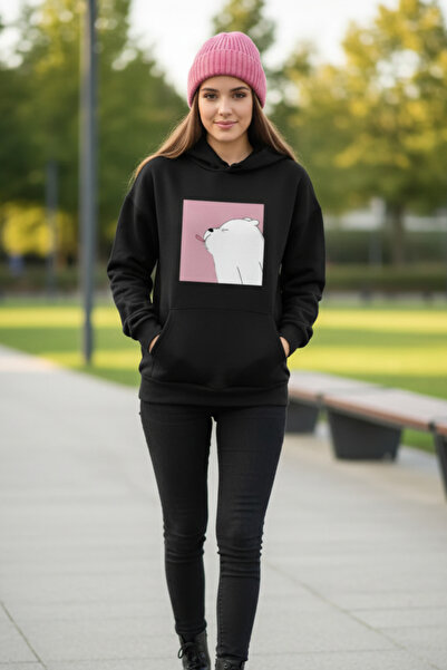 UNCİA OUTDOORS Φούτερ με κουκούλα  "Vengeance White Bear " oversized unisex