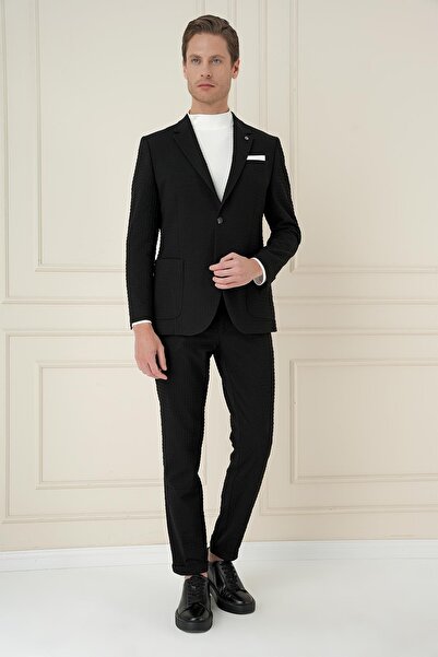 Efor C 695 Slim Fit Siyah Spor Ceket