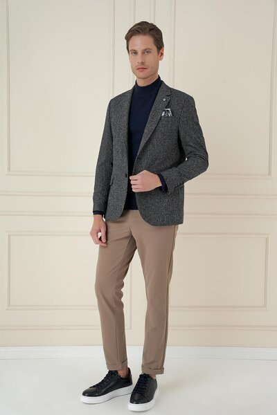 Efor C 692 Slim Fit Siyah Spor Ceket