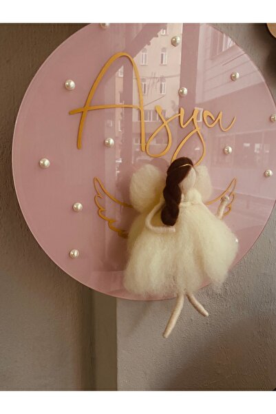 Zen Ahşap Tasarım Bebek Odası Kapı Süsü / İsimli Kapı Süsü