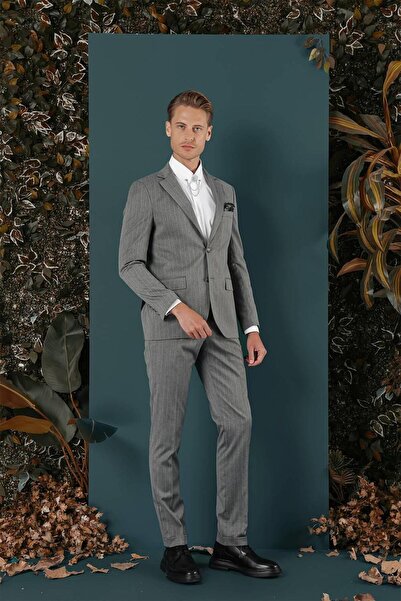 Efor C 652 Slim Fit Gri Spor Ceket