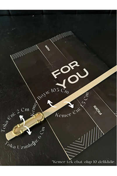 Fiori Gold Tokalı İnce Kemer, Pantolon Kemeri, Gömlek Kemeri, Ceket Kemeri, E...