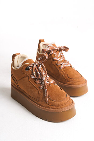 leopar by çetinay 245 Veyora UG | Kalın Taban Kontrast Bağcık ve İç Kürk Detaylı Kışlık UG Bot