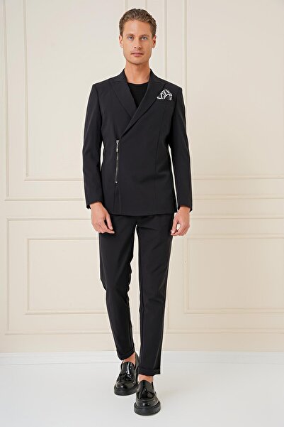 Efor C 687 Slim Fit Siyah Spor Ceket