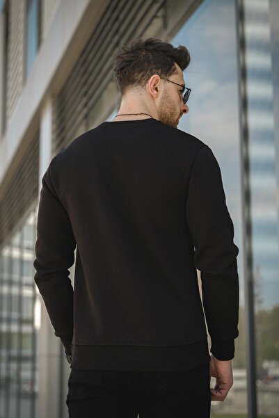 Oksit Gomez Slim Fit Three Thread Raised Cotton Crew Neck Sweatshirt