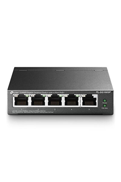 TP-LINK Switch cu 4 porturi PoE Gigabit, 1 port RJ45 Gigabit, Negestionat - TL-SG1005P