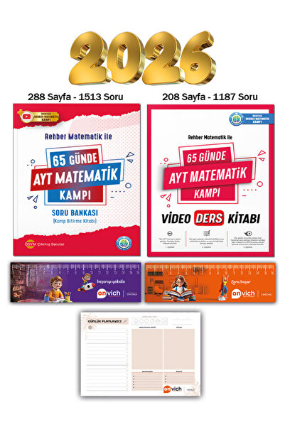 REHBER MATEMATİK YAYINLARI 65 Günde Ayt Matematik Kampı Video Ders Notları Set 2 Kitap - 2026 Tayfa
