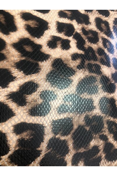 KumaşEvi Self Adhesive Leopard Print Faux Leather- Shoe Bag Car Interior Upholstery Hobby Products 21 X 30 cm
