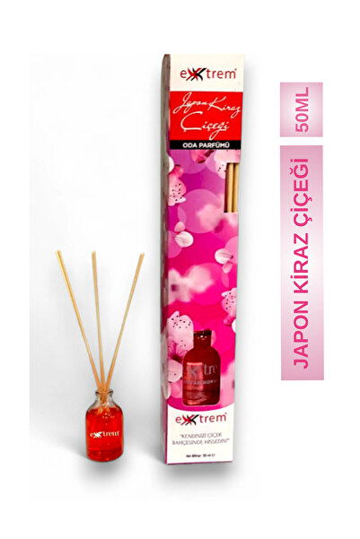 Extrem Japon Kiraz Çiçeği Oda Kokusu 50 ml - Bambu Çubuklu - Doğal Esanslı - ...
