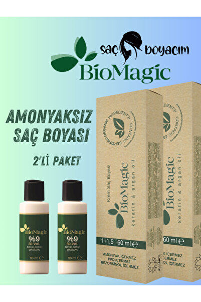 BIOMAGIC Saç Boyacım Mendil+Bio Magic Amonyaksız Saç Boyası 10.11 Yoğun Küllü Açık Sarı & 30 Vol.+BAKIM SETİ