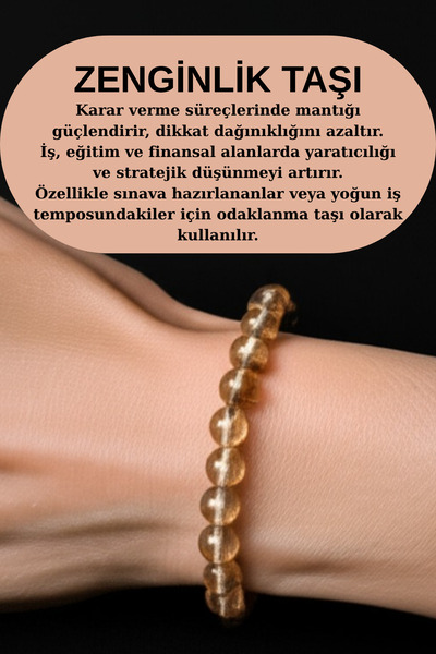 mrmpro Citrine Stone Natural Stone Wrist Stretch Cord Drawstring Comfortable ...