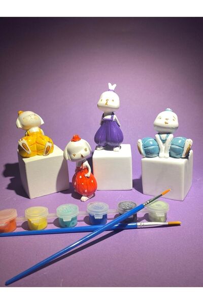 tasarımhikayecisi Alçı Boyama Seti-çocuk Boyama-yetişkin Hobi-eğlence-aktivit...