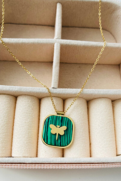 Tupek Store قلادة من الفولاذ بنمط الفراشة