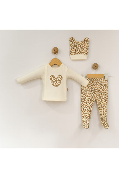 mini mia Mini Leopard Pink 3-Piece Baby Set – Cute and Cotton