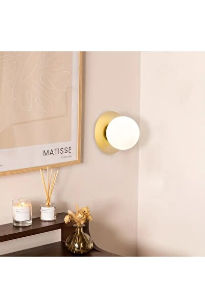 VENON مصباح حائط شيارو فورتي، جسم معدني مع زجاج أبيض، مصباح حائط حديث