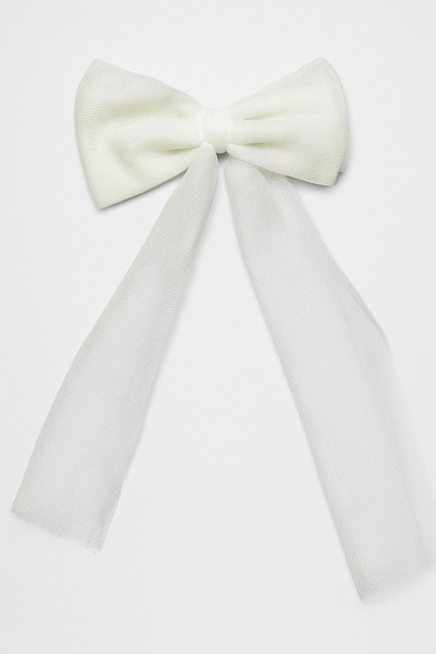 a02teks Women's White Tulle Buckle with Bow