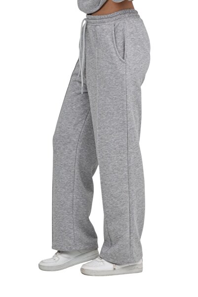 ERDEM KIDS Κοριτσίστικο παντελόνι με 3 κλωστές από βαμβακερό χτενισμένο βαμβάκι με ελαστική μέση με κορδόνια Σχολικό παντελόνι