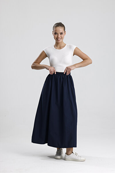 Gülmude Спідниця з довгими кишенями з попліну, еластичний пояс, не просвічується, без підкладки (90 см)