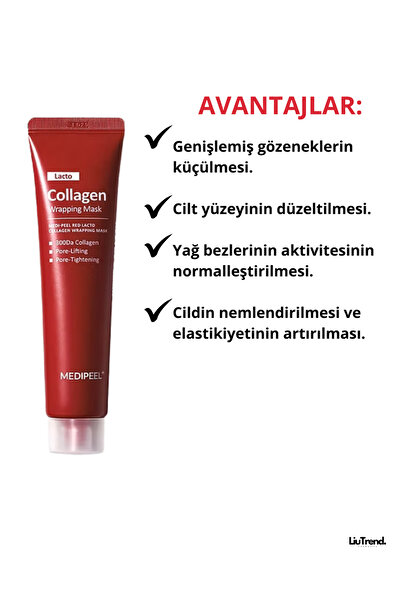 Medipeel Kolajen Soyulan Cam Cilt Maske Red Lacto Collagen Wrapping Mask 70ml