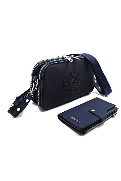Just Polo Colors Of Justpolo Kadın lacivert 5 Bölmeli Omuz Çantası Ve Cüzdan ...