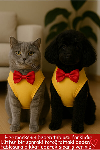 Barneystore Kedi Köpek Papyonlu Atlet