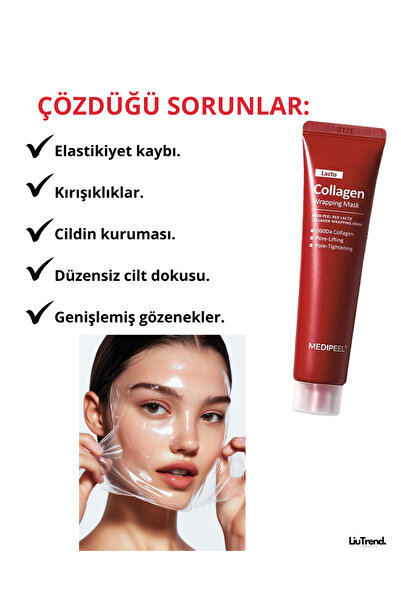 Medipeel Kolajen Soyulan Cam Cilt Maske Red Lacto Collagen Wrapping Mask 70ml