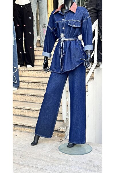 Butik Спідниця з поясом Штани Джинсовий комплект