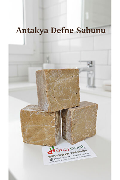 Hataybook %100 Saf Defne Sabunu Ham Defne Sabunu 3 Adet
