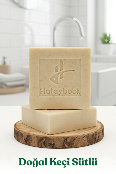 Hataybook Doğal Keçi Sütü Sabunu 1 Adet Peeling Cilt Sabunu 110gr