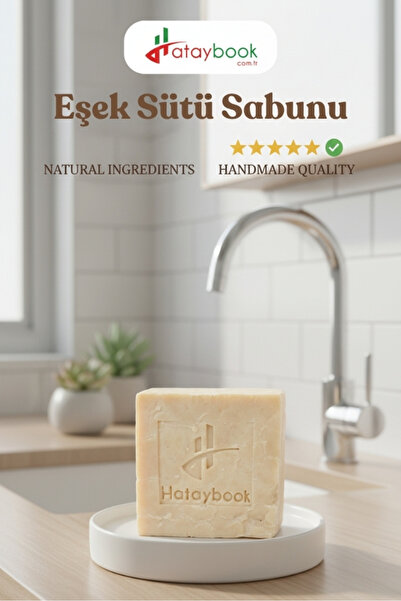 Hataybook Doğal Eşek Sütü Sabunu 1 Adet El Yapımı Dökme 100 gr