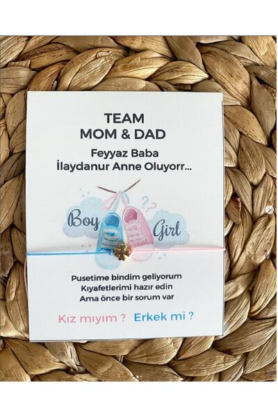 ruzaksesuar Cinsiyet Partisi Kişiye Özel Şans Bilekliği Kız Mı Erkek Mi 6 Adet