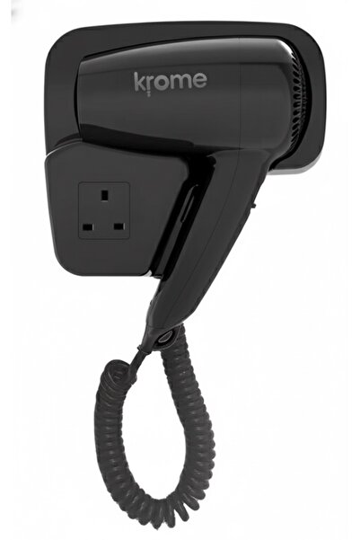 Krome مجفف شعر للمنزل والفنادق مع مقبس ماكينة حلاقة - 1300 واط