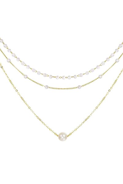 huitich قلادة اللؤلؤ ثلاثية الطبقات