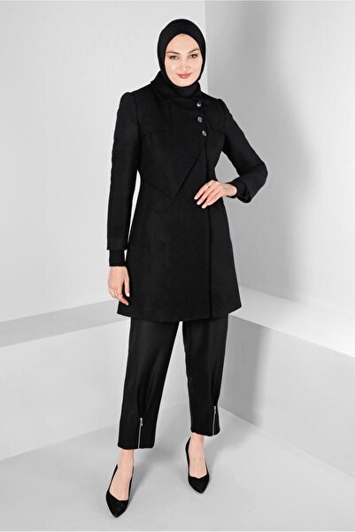 Alvina Асиметричний пальто з ґудзиками 90251