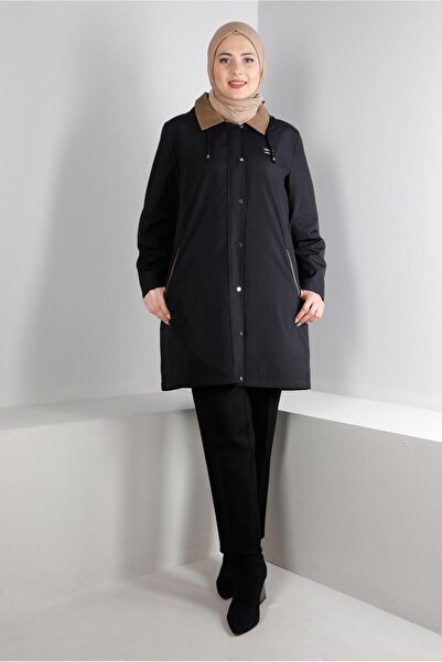 Alvina Hooded Pocket Snap Coat 90270