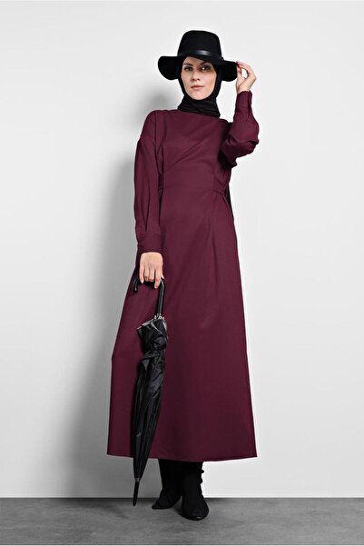 Alvina ARKADAN KUŞAKLI FERMUARLI ELBİSE 40195