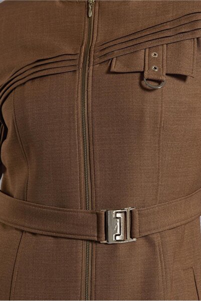 Alvina Overcoat with Judge Collar and Belt 10474