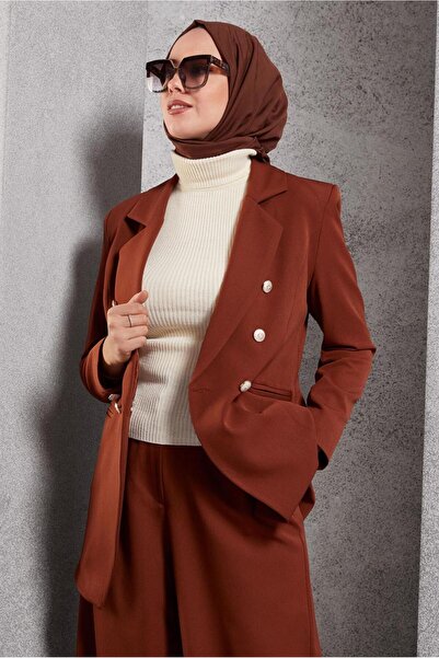 TRENDTESETTÜR Beige Women's Knitwear Bodysuit - Zero Sleeve Design 3609