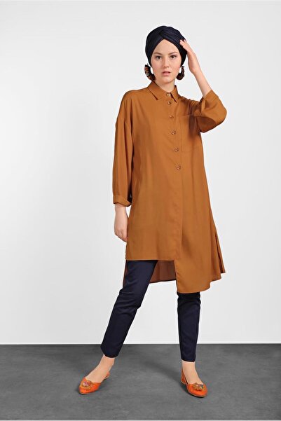 Alvina 4458 Model Asymmetric Cut Tunic