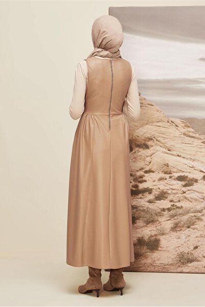 Alvina SUNİ DERİ JİLE ELBİSE 46092
