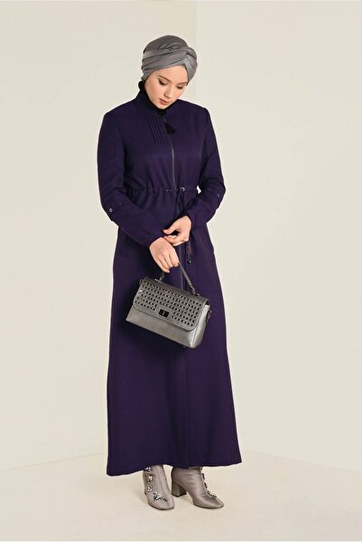 Alvina 1344 Модель суддівського пальто на блискавці з коміром