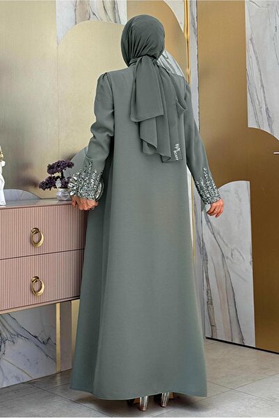 TRENDTESETTÜR KADIN YEŞİL (MİNT) YELEKLİ ELBİSELİ TAKIM T 8383