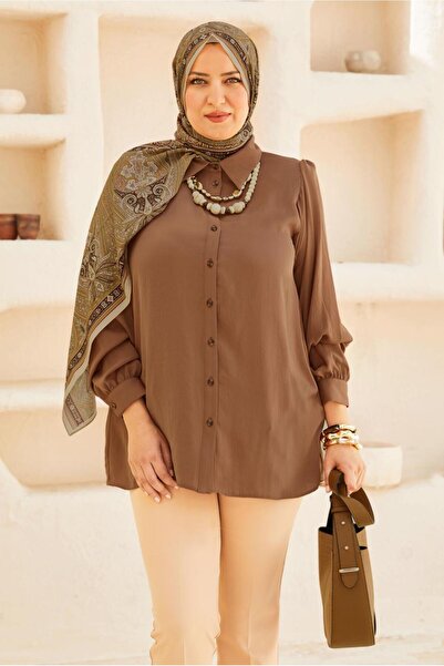 Alvina GÖMLEK YAKA BÜYÜK BEDEN TUNİK 20750