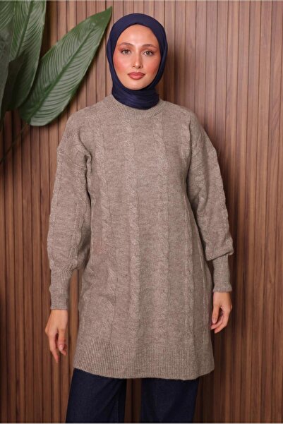 TRENDTESETTÜR Women's Mink Knit Tunic t 4107